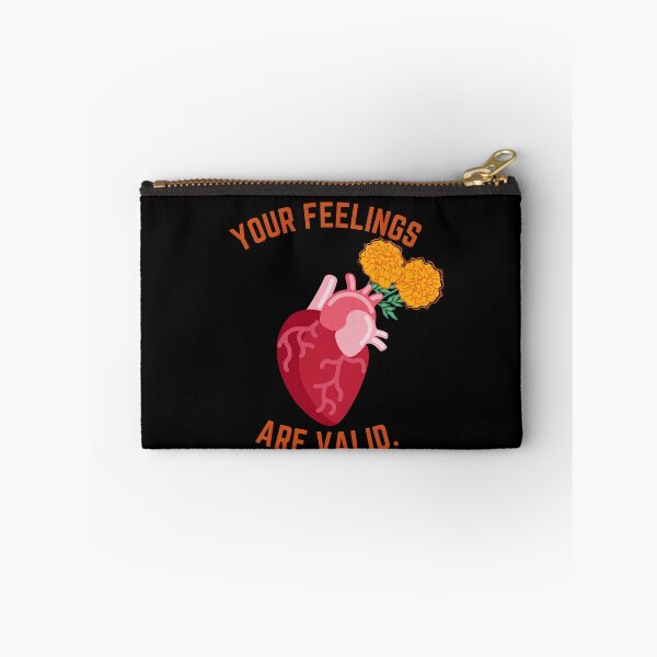 Item preview, Your feelings are valid, your feelings matter, anatomically correct heart orange flowers designed and sold by theslowdown.