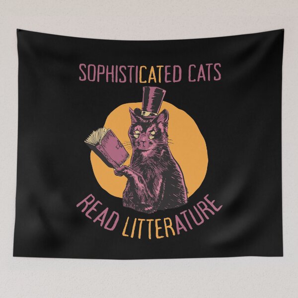 Aperçu de l'œuvre Les chats sophistiqués lisent la littérature créée et vendue par MnEmzStudio.