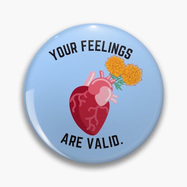 Item preview, Your feelings are valid, your feelings matter, anatomically correct heart orange flowers designed and sold by theslowdown.
