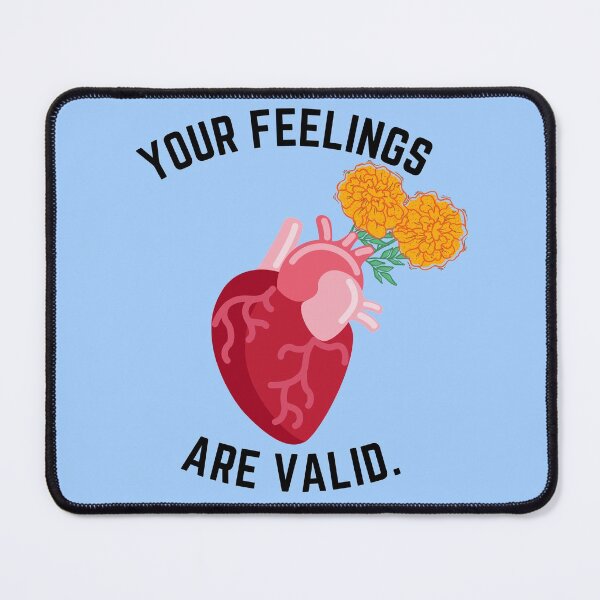 Item preview, Your feelings are valid, your feelings matter, anatomically correct heart orange flowers designed and sold by theslowdown.