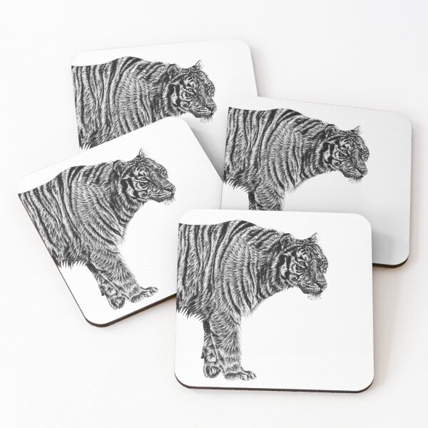 Item preview, Amur tiger illustration designed and sold by LorenDowding.