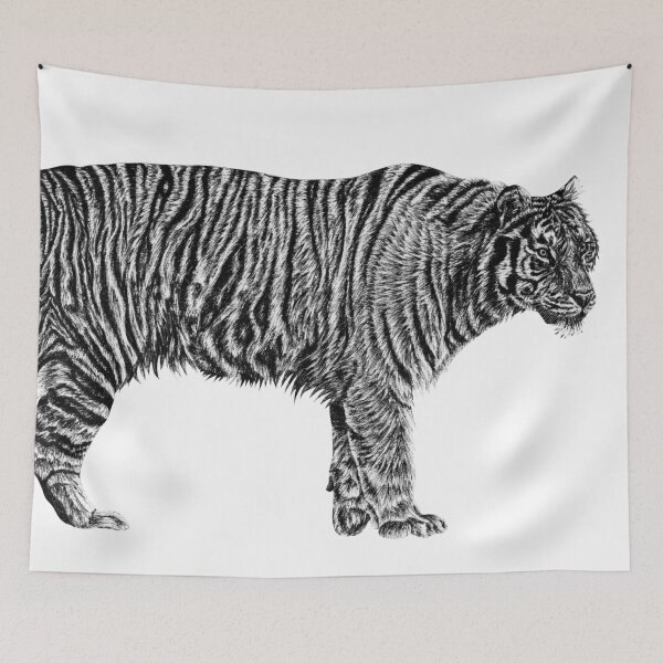 Item preview, Amur tiger illustration designed and sold by LorenDowding.