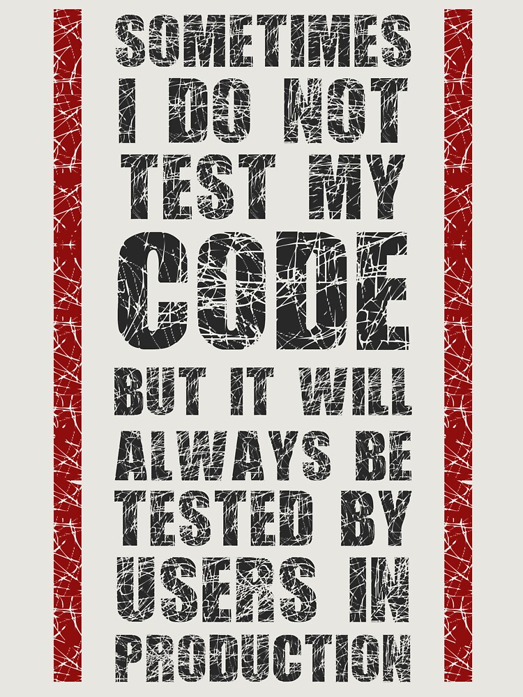 Thumbnail 6 of 6, Premium Oversized Hoodie, I Do Not Always Test My Code - Funny Programming Quote designed and sold by FoxCodeCreation.