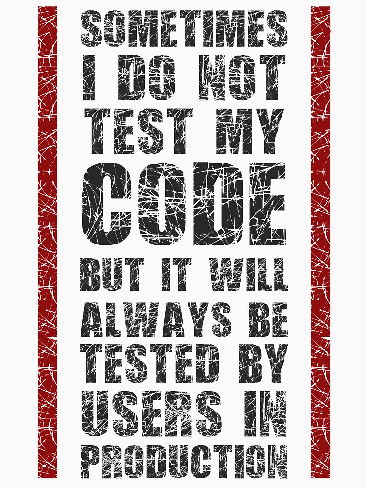 Thumbnail 4 of 4, V-Neck T-Shirt, I Do Not Always Test My Code - Funny Programming Quote designed and sold by FoxCodeCreation.