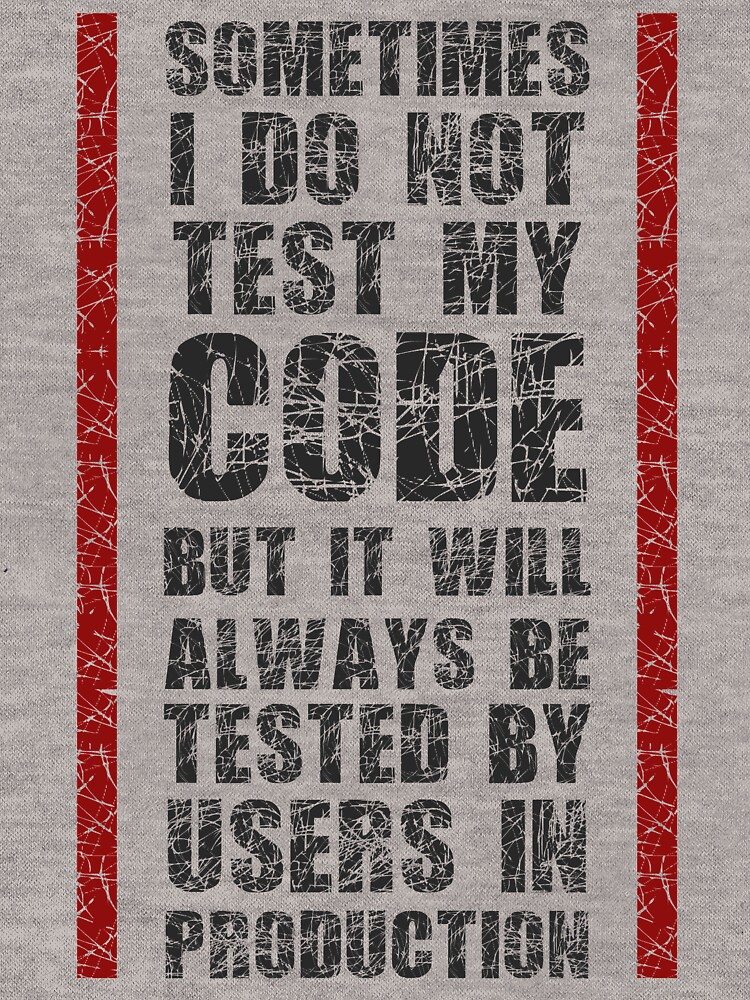 Thumbnail 6 of 6, Zipped Hoodie, I Do Not Always Test My Code - Funny Programming Quote designed and sold by FoxCodeCreation.