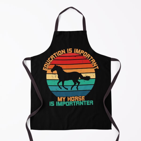 Item preview, Education is Important My Horse Is Importanter Horse Riding Essential Retro Vintage Style designed and sold by Shirtcutestore ⭐⭐⭐⭐⭐.