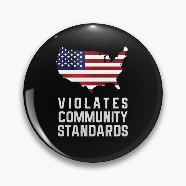 Item preview, Warning Violates Community Standards America Flag design designed and sold by Usoubmaster.
