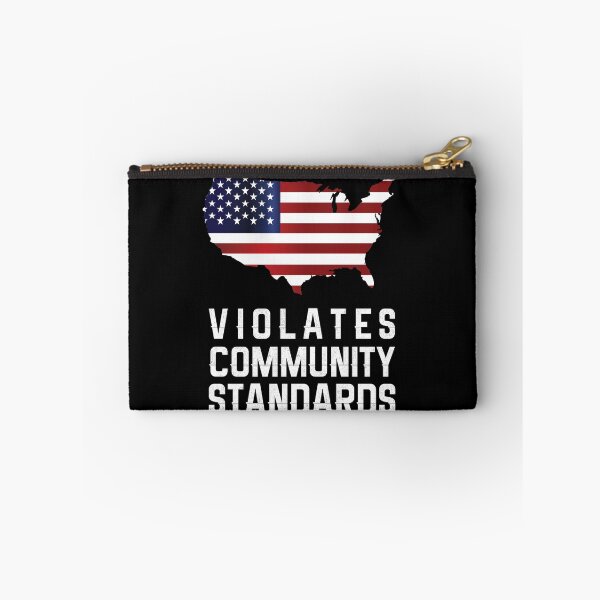 Item preview, Warning Violates Community Standards America Flag design designed and sold by Usoubmaster.