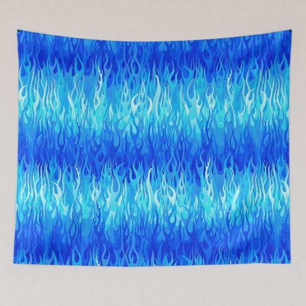 Item preview, Blue Flames Pattern   designed and sold by WickedRefined - Nicole Demereckis.