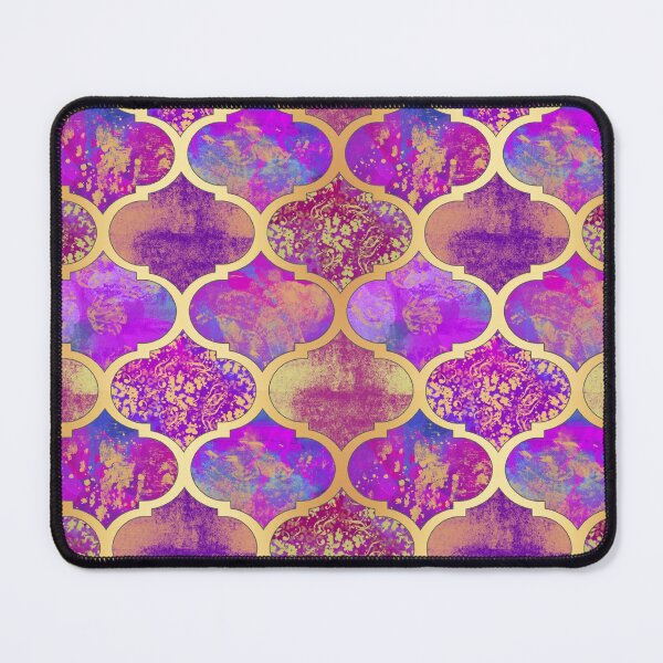Item preview, Moroccan Quatrefoil Purple Pink and Gold designed and sold by Julie Erin Designs.
