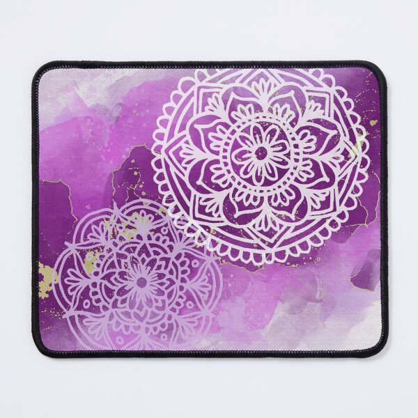 Item preview, Purple Mandalas on Abstract Alcohol Ink Art with Gold designed and sold by Julie Erin Designs.