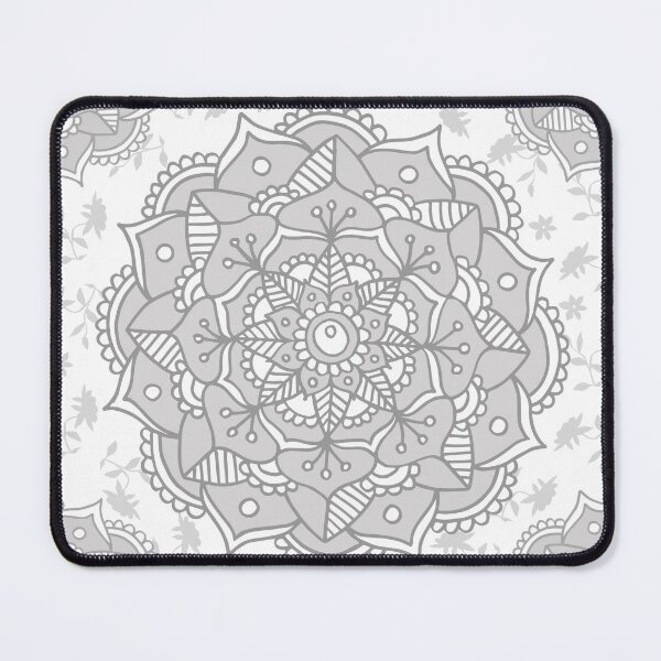 Item preview, Soft Gray Boho Chic Mandala designed and sold by Julie Erin Designs.