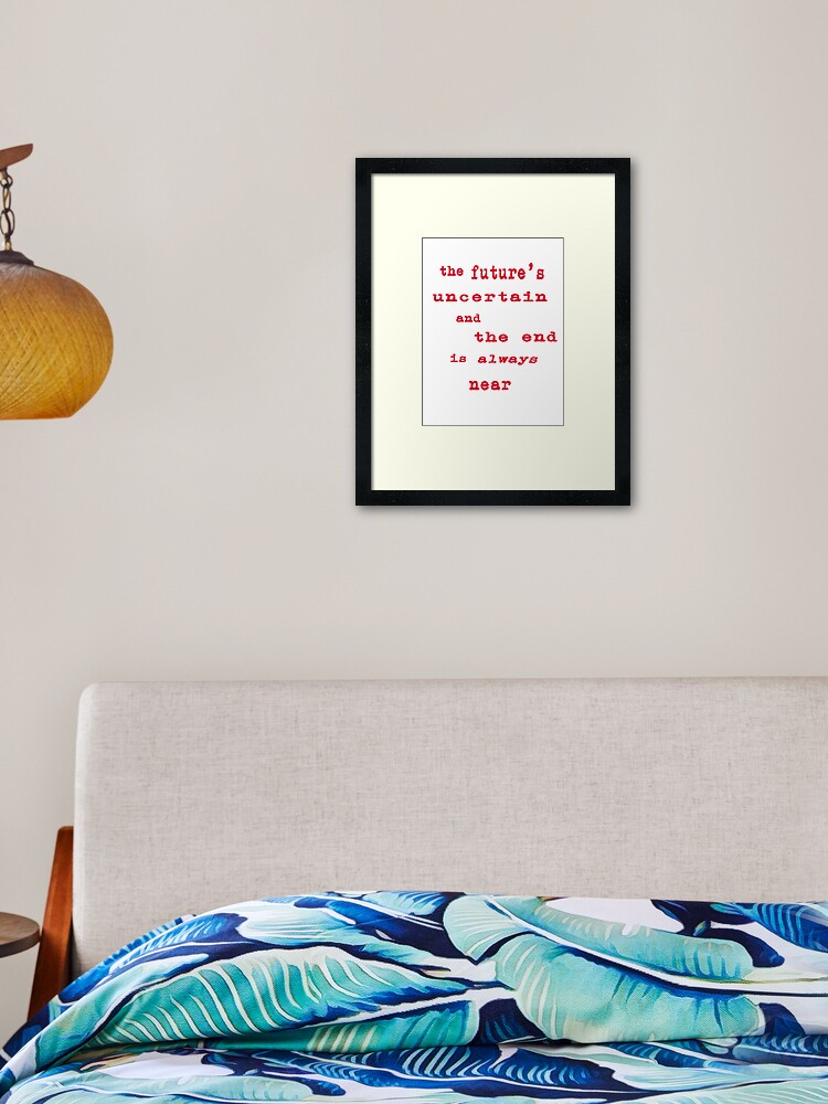 The Doors Roadhouse Blues Lyrics Framed Art Print By