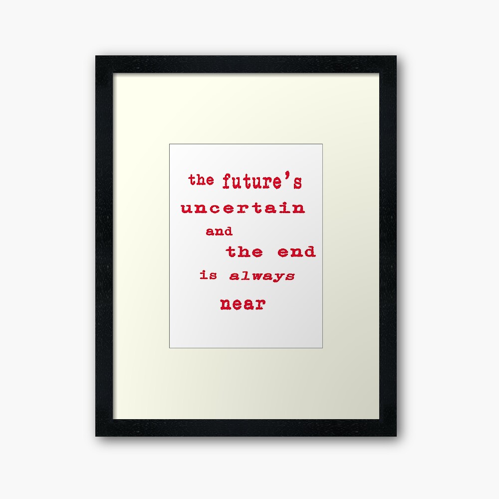 The Doors Roadhouse Blues Lyrics Framed Art Print By