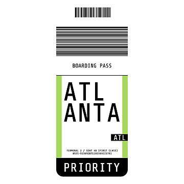 Artwork thumbnail, Atlanta Boarding Pass ATL by lukassfr