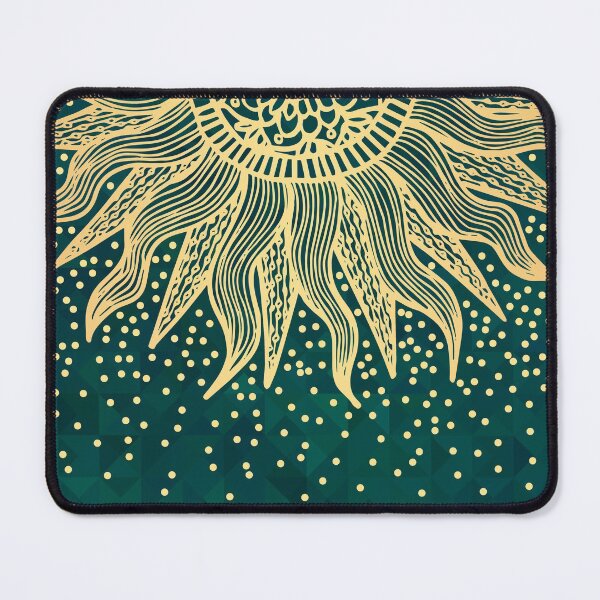 Item preview, Emerald Gold Sun Mandala Green Confetti designed and sold by Julie Erin Designs.