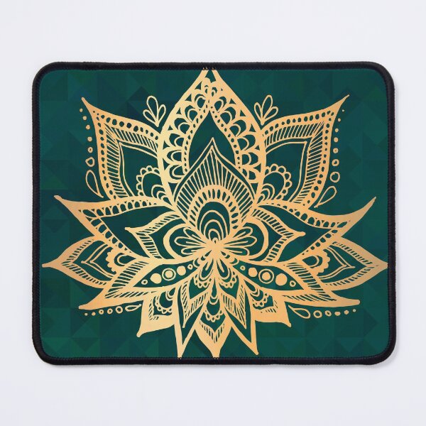Item preview, Gold Lotus on Emerald Green designed and sold by Julie Erin Designs.