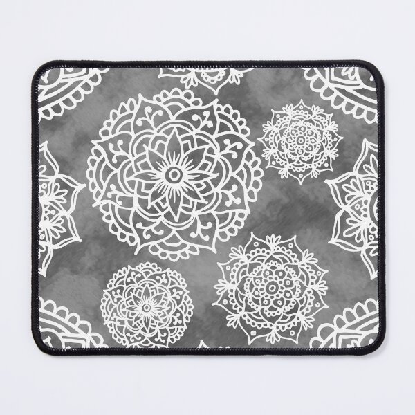 Item preview, Soft Grey Mandala Pattern designed and sold by Julie Erin Designs.