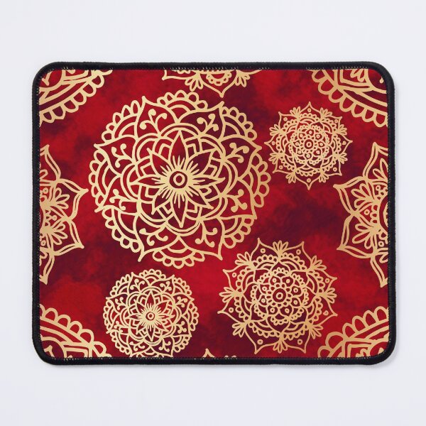 Item preview, Red and Gold Mandala Pattern designed and sold by Julie Erin Designs.