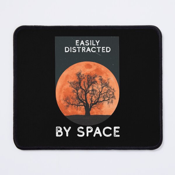 Item preview, Easily Distracted By Space - Night Moon - A Great Design For gifts For Space Enthusiasts designed and sold by crazycollective.
