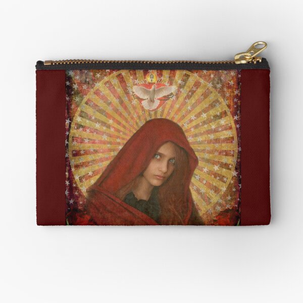Mary Magdalene Dove Sacred Heart Zipper Pouch