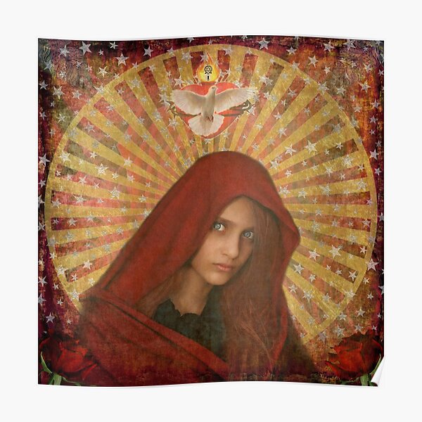 Mary Magdalene Dove Sacred Heart Poster