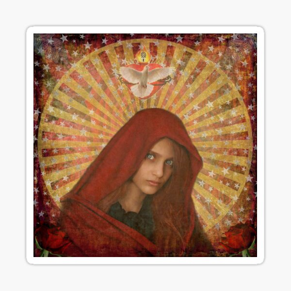 Mary Magdalene Dove Sacred Heart Sticker