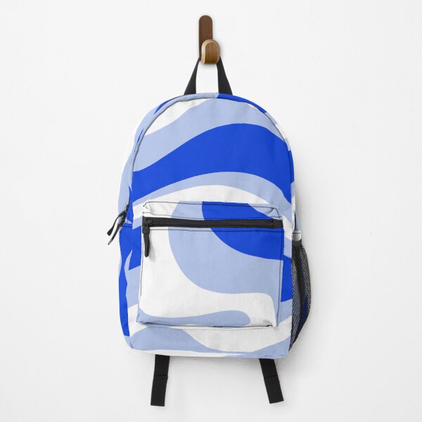 Item preview, Modern Liquid Swirl Abstract Pattern Square Royal Blue, Light Blue, White designed and sold by kierkegaard.