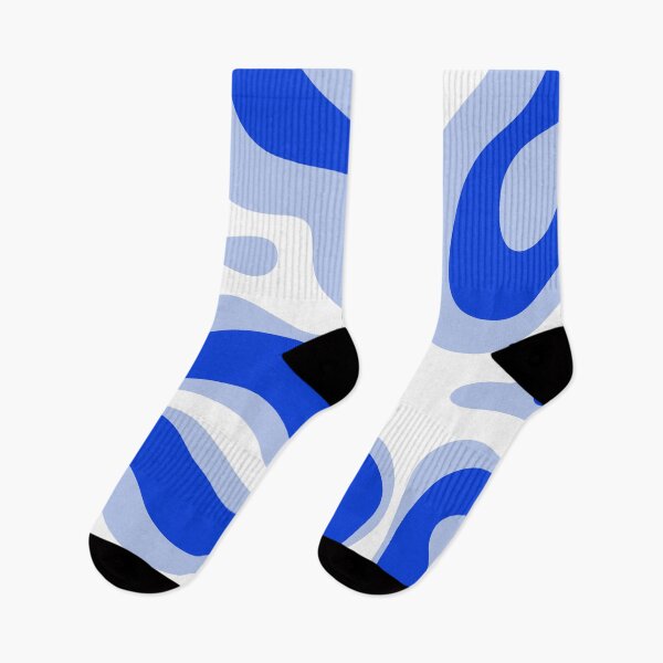 Item preview, Modern Liquid Swirl Abstract Pattern Square Royal Blue, Light Blue, White designed and sold by kierkegaard.