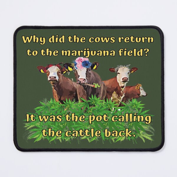 Item preview, Funny Weed Pun-Stoner Cows designed and sold by goodguy53.