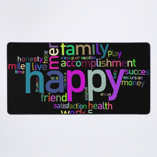 Item preview, Happy wordart, satisfaction, health, accomplishment, motivation, success, hope, self help designed and sold by Nostrathomas66.