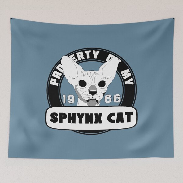 Item preview, Property Of My Sphynx Cat black and white designed and sold by ViewerEqualsPhoton.
