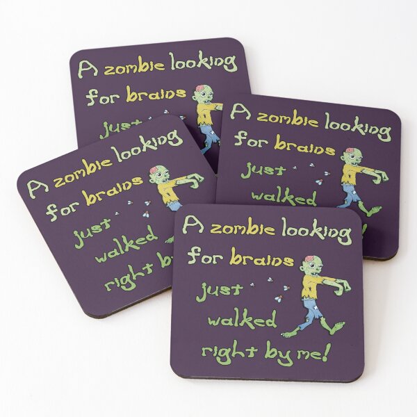 Item preview, A zombie looking for brains just walked right by me (cartoon) designed and sold by SolidEarthArt.