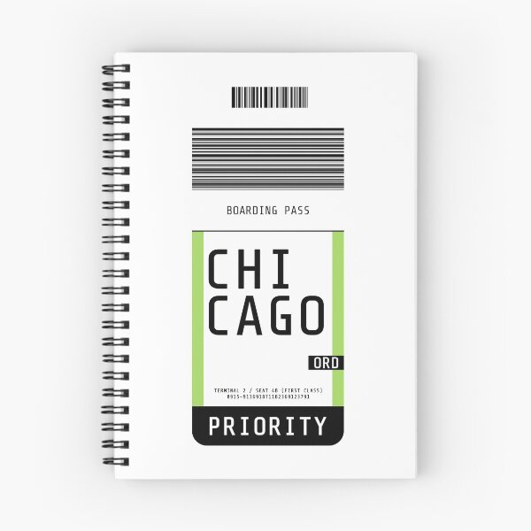 Item preview, Chicago Boarding Pass ORD designed and sold by lukassfr.