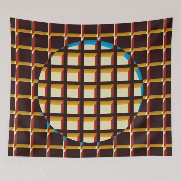 Item preview, Copy of abstract geometric pattern - blue and red designed and sold by ateliernab.