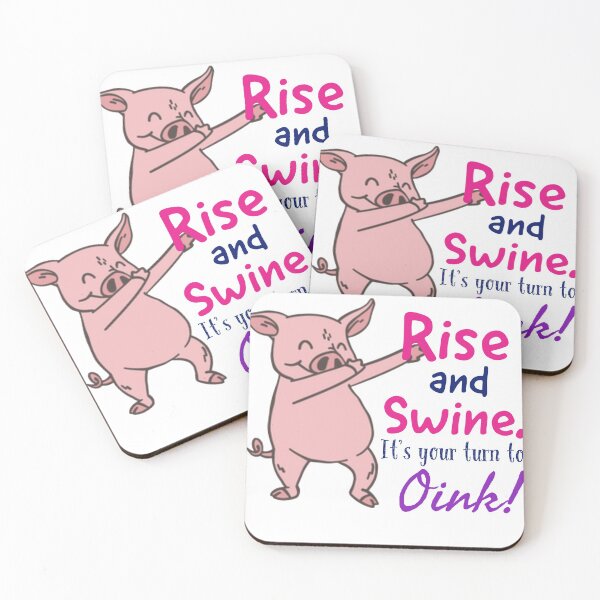Item preview, Rise and swine it's your turn to oink vintage funny pig slogan designed and sold by Mizems.