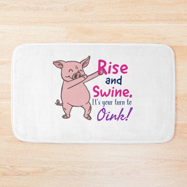 Item preview, Rise and swine it's your turn to oink vintage funny pig slogan designed and sold by Mizems.