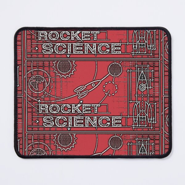 Item preview, NASA rocket science graphic blackboard sketch kids (red) designed and sold by SolidEarthArt.