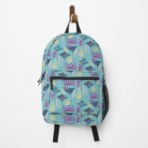 Item preview, Cute Watercolor Sting Rays and Coral Reef Wildlife Oceanologist - Blue Ocean designed and sold by TheRainbowRoom.
