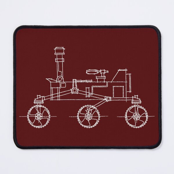 Item preview, NASA Mars rover concept Curiosity Perseverance (white) designed and sold by SolidEarthArt.