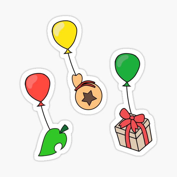 Animal Crossing Balloon Present Stickers – stace of spades