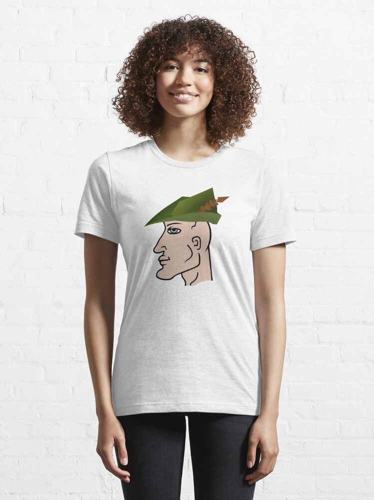 Chad meme wearing OSRS Robin Hood hat Essential T-Shirt for Sale by  ChadWizard