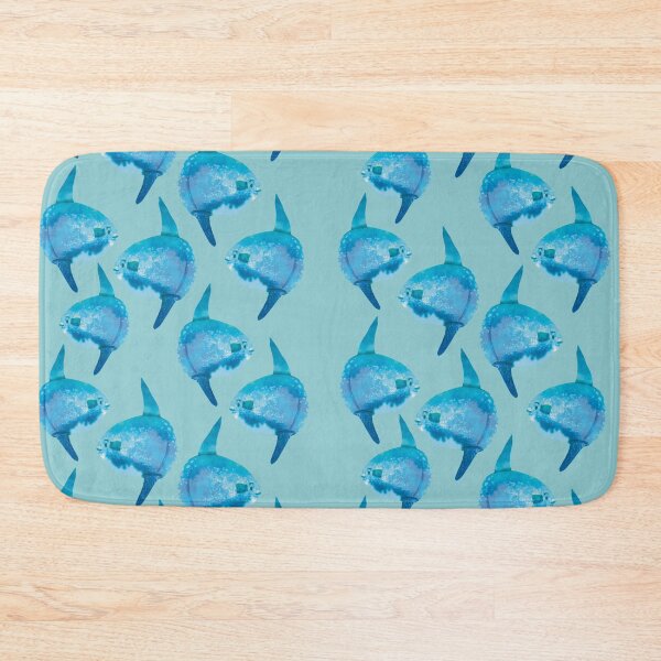 Item preview, Cute Watercolor Mola Mola Sunfish - Blue designed and sold by TheRainbowRoom.