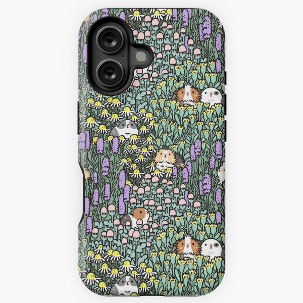 Aperçu de l'œuvre Motif cochons d'Inde et herbes du jardin créée et vendue par Miri-Noristudio.