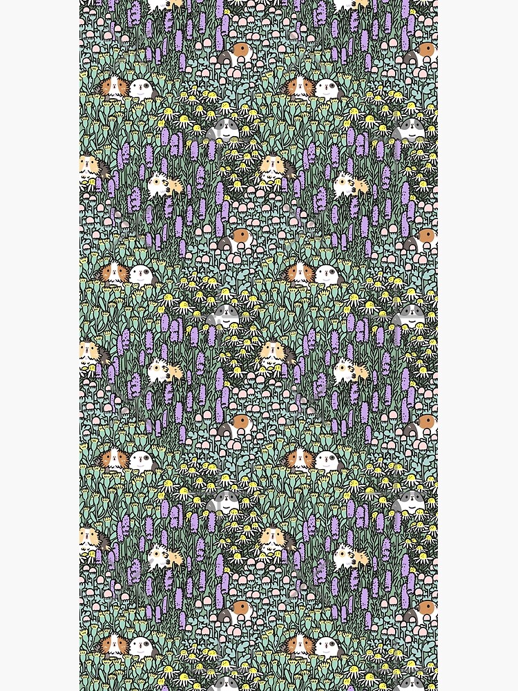 Guinea pigs and garden herbs pattern by Miri-Noristudio