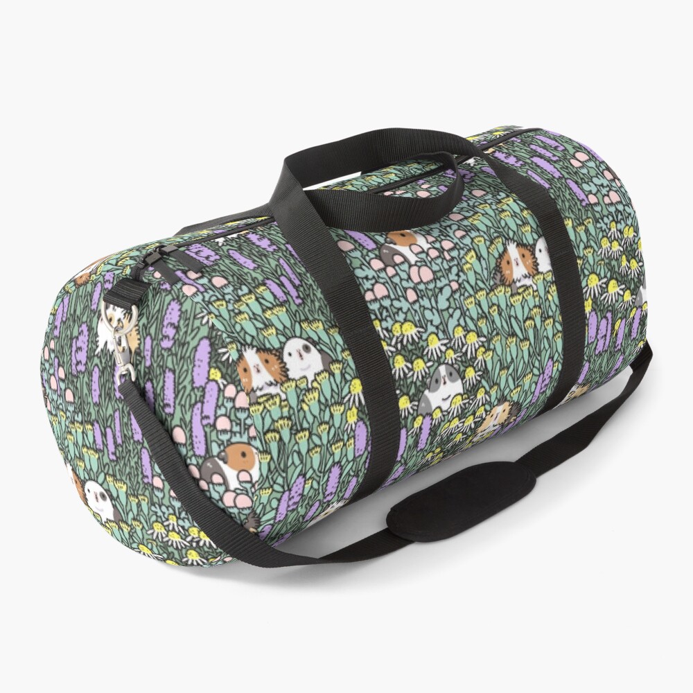 Guinea pigs and garden herbs pattern Duffle Bag
