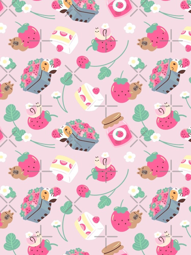 Bubu and Moonch Strawberry Season Pattern by Miri-Noristudio