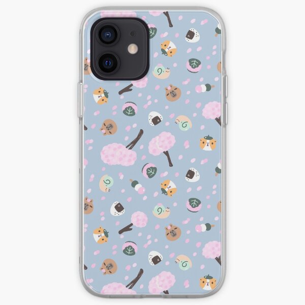 Bubu and Moonch Sakura Season Pattern iPhone Soft Case