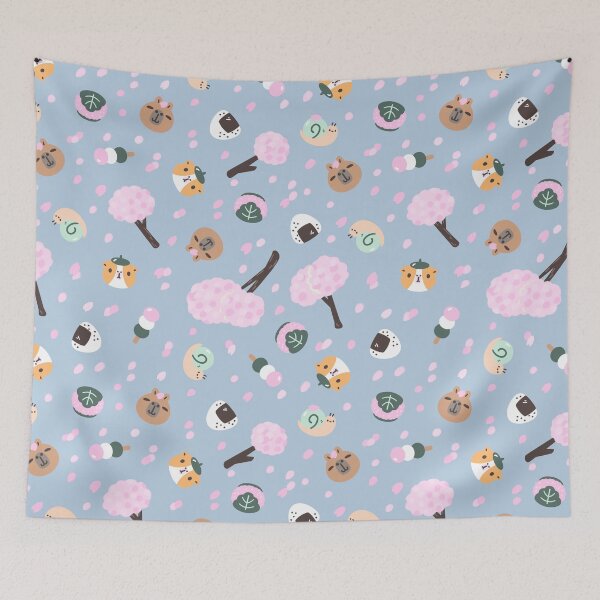 Item preview, Bubu and Moonch Sakura Season Pattern  designed and sold by Miri-Noristudio.