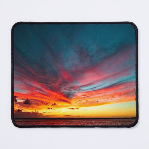 Item preview, Tropical Sunset Sea Seascape Marbled Sky Red Clouds designed and sold by worldways.